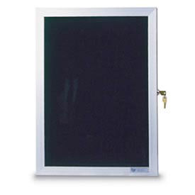 United Visual Products 36"W x 36"H Slim Style Enclosed Letter Board with Satin Frame