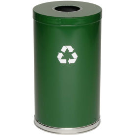 Witt Industries 18RT-1H-GN Steel Recycling Container, Green, 18"Dia x 33"H