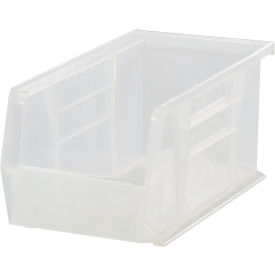 Quantum QUS224CL Ultra Stack and Hang Bin, 4-1/8 x 10-7/8 x 4 Clear - Pkg Qty 12