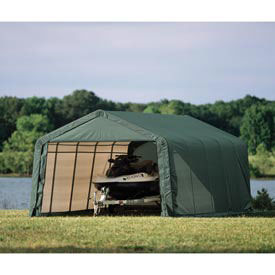 Peak Style Shelter, 12x20x10, Green