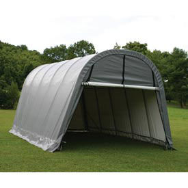 Round Style Shelter, 12x28x8, Grey