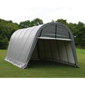 Round Style Shelter, 12x24x8, Grey