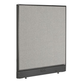 36-1/4"W x 46"H Electric Office Partition Panel, Gray