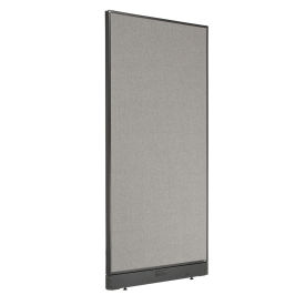 36-1/4"W x 76"H Electric Office Partition Panel, Gray