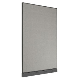 48-1/4"W x 76"H Office Partition Panel with Pass-Thru Cable, Gray