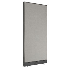 36-1/4"W x 76"H Non-Electric Office Partition Panel with Raceway, Gray
