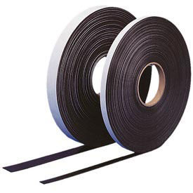 Self Adhesive Magnetic Strip, 100 ft x 2" H Roll, Black