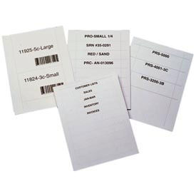 Letter - Pref. Laser Insert Sheets, 1-1/4" x 6", 400/Pk