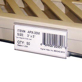 Aigner WRM1253 Label Holder, 3" x 1-5/16", Clear, 25/Pk