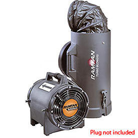 Euramco Safety EF7015 8" Intrinsically Safe Blower With Canister and 15' Duct 1/3 HP 980 CFM