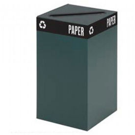SAFCO Public Square Steel Recycle Collector - 25-Gallon Capacity - 26"H - Green