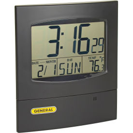 General Tools DJC381 Jumbo Display Digital Wall Clock with Calendar