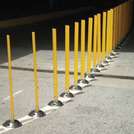 Vestil VGLT-16-2F-Y Surface Mount Flexible Stake 24" H Yellow