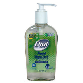 Dial Professional Anti-Bac, w/ Moisturizers Gel Hand Sanitizer, 7.5 oz, Fragrance-Free, 12/Carton