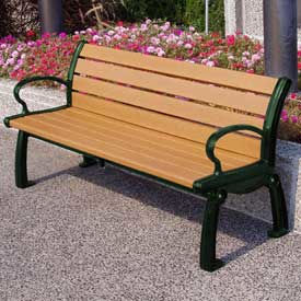 Heritage Bench, Recycled Plastic, 5 ft, Green & Cedar