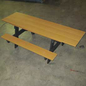 6' ADA A-Frame Table, Recycled Plastic, Cedar