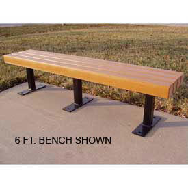 Trailside 8' Flat Bench, Recycled Plastic, Cedar