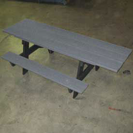 6" ADA A-Frame Table, Recycled Plastic, Gray