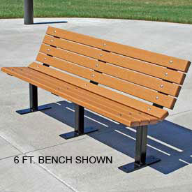 8' Contour Bench, Recycled Plastic, Cedar