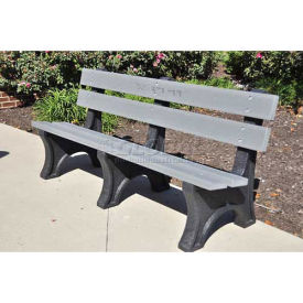 6' Colonial Bench, Recycled Plastic, Gray