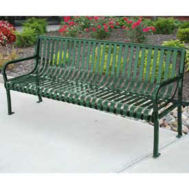 6' Aspen Bench, Steel, Green