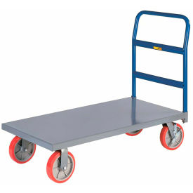 LITTLE GIANT Fully Assembled Platform Truck with Wheel Brakes - 8" Polyurethane Casters