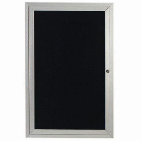 Aarco 1 Door Letter Board Cabinet, Illuminated - 24"W x 36"H