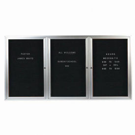 Aarco 3 Door Letter Board Cabinet - 72"W x 36"H