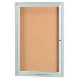 Aarco 1 Door Framed Illuminated Enclosed Bulletin Board - 18"W x 24"H