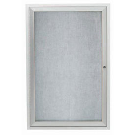 Aarco 1 Door Aluminum Framed Enclosed Bulletin Board - 18"W x 24"H