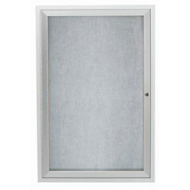 Aarco 1 Door Aluminum Framed Enclosed Bulletin Board - 36"W x 48"H