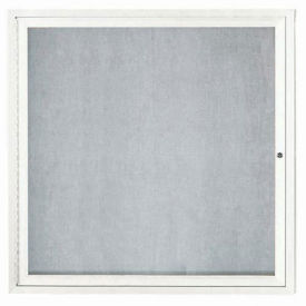 Aarco 1 Door Aluminum Framed Enclosed Bulletin Board White Powder Coat - 36"W x 36"H