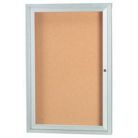 Aarco 1 Door Framed Enclosed Bulletin Board - 24"W x 36"H