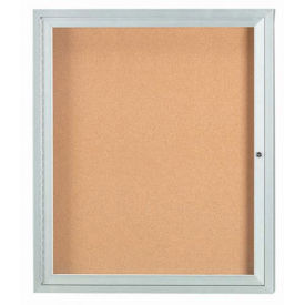 Aarco 1 Door Framed Enclosed Bulletin Board - 30"W x 36"H