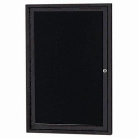 Aarco 1 Door Letter Board Cabinet Black Powder Coat - 24"W x 36"H