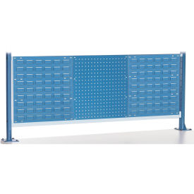 Risers With Louver/Pegboard Panel for 60" Workbench, Blue