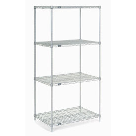 Nexel Wire Shelving, Poly-Z-Brite, 30"W x 14"D x 54"H