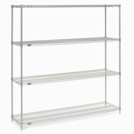 Nexel 21726C Nexel Chrome Wire Shelving, 72"W x 21"D x 63"H