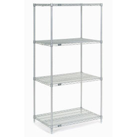 Nexel 21247C Nexel Chrome Wire Shelving, 24"W x 21"D x 74"H