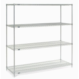 Nexel Wire Shelving, Poly-Z-Brite, 54"W x 24"D x 54"H