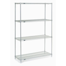 Nexel 21548C Nexel Chrome Wire Shelving, 54"W x 21"D x 86"H