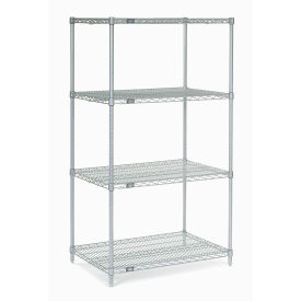 Nexel Wire Shelving, Poly-Z-Brite, 30"W x 14"D x 63"H