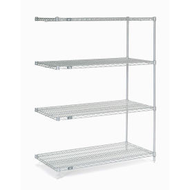 Nexel Wire Shelving Add-On, Poly-Z-Brite, 48"W x 14"D x 63"H