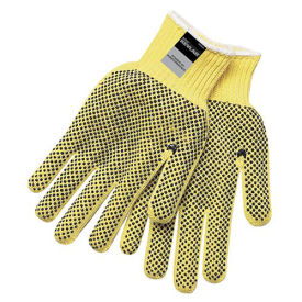 Kevlar® Two-Sided PVC Dots Gloves, Yellow/Brown, Small, 1 Pair - Pkg Qty 12
