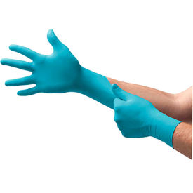 TNT Blue Disposable Gloves, Blue, Medium, 100 Gloves