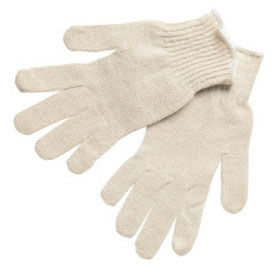 Multi-Purpose String Knit Gloves, White, Medium, 12 Pairs