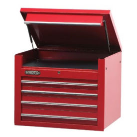 34" Top Chest - 4 Drawer, Red, 34"L X 27"H X 25"D