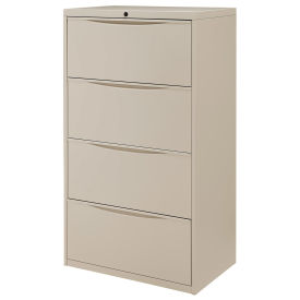 30"W Premium Lateral File Cabinet, 4 Drawer, Putty