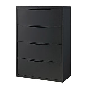 36"W Premium Lateral File Cabinet, 4 Drawer, Black