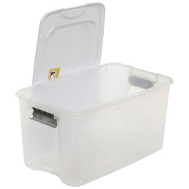 Totes & Containers, Storage Chests, Sterilite Clear Storage Tote With Lid,  19889804, 70 Quart 26-1/8x16-1/4x13-1/2 - Pkg Qty 4
